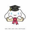 Cinnamoroll Graduation SVG | Senior SVG | School SVG