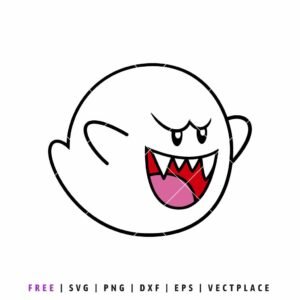 FREE Boo Ghost Super Mario SVG