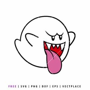 FREE Super Mario Boo Ghost SVG