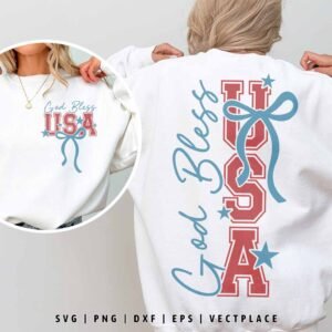God Bless The Usa SVG | 4th of July SVG | Coquette SVG