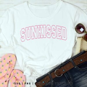 Alternative view of Sunkissed SVG | Summer Vibes SVG | Beach SVG