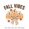Fall Vibes Pumpkin Coquette SVG