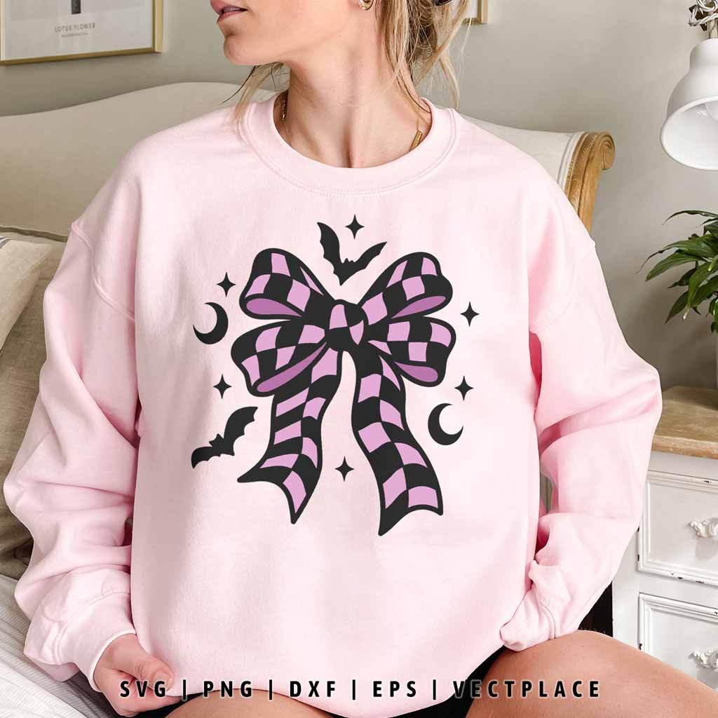 Coquette Bow Halloween SVG - Image 2