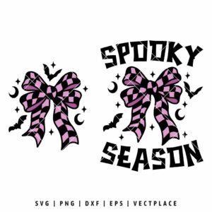 Alternative view of Spooky Season Coquette Bow SVG | Halloween SVG