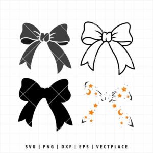 Alternative view of Coquette Bow Halloween SVG | Spooky Season SVG