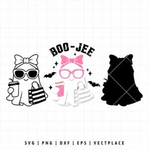 Alternative view of Halloween Ghost SVG | Boo Jee SVG | Spooky Season SVG