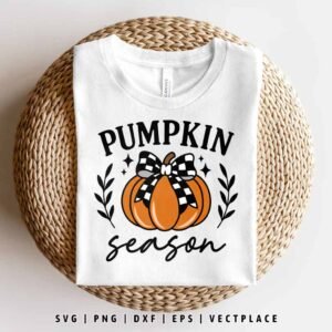 Alternative view of Pumpkin Season SVG | Coquette SVG | Fall SVG
