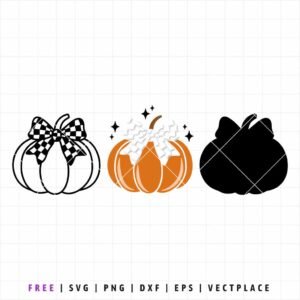 Alternative view of FREE Pumpkin Coquette SVG