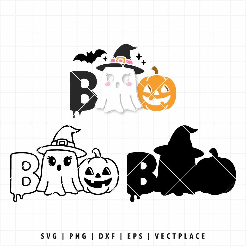 Halloween Girl Ghost Boo SVG - Image 2