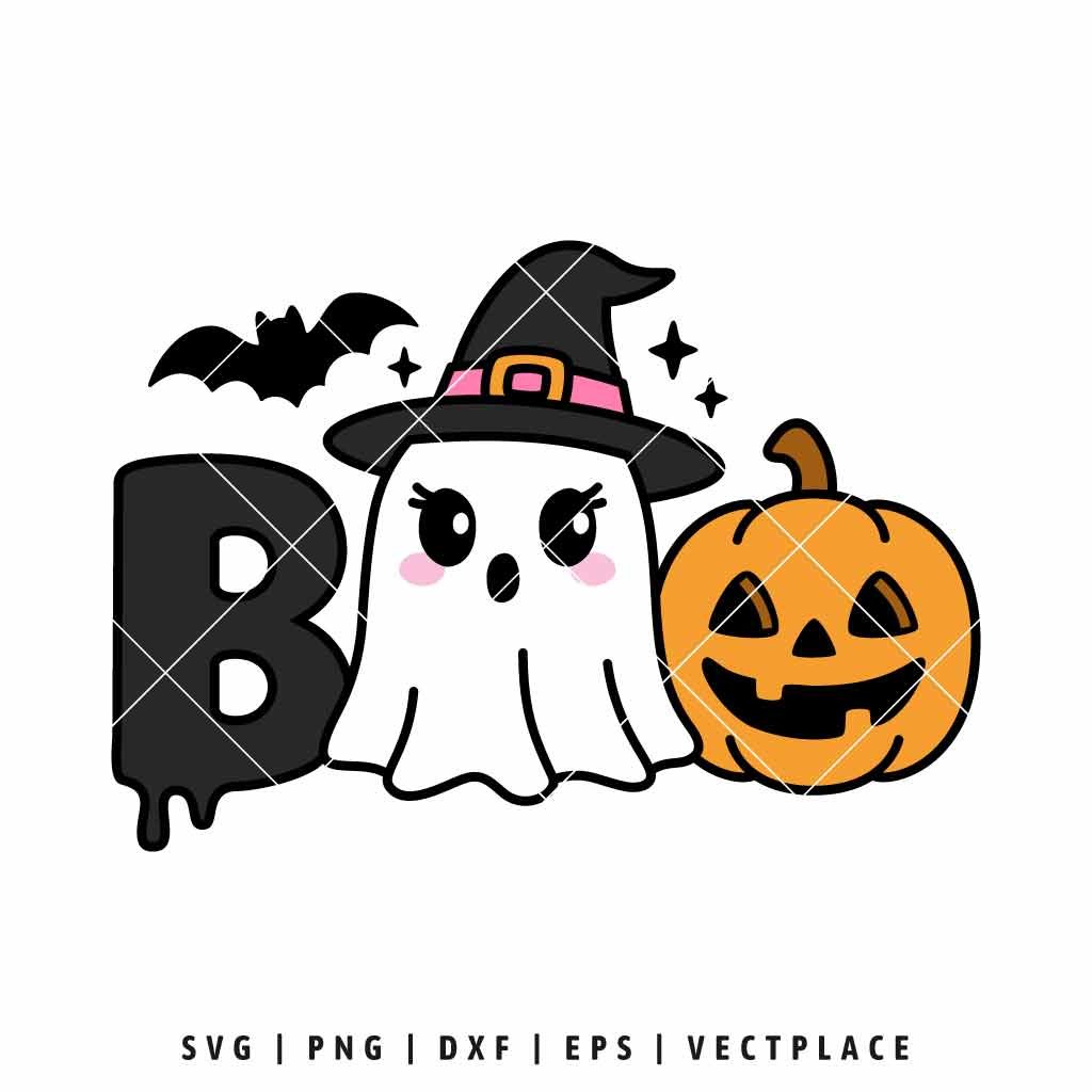 Halloween Girl Ghost Boo SVG