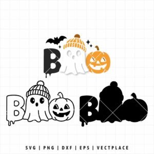 Alternative view of Halloween Ghost SVG | Boo SVG