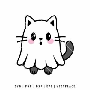 Halloween Ghost Cat SVG
