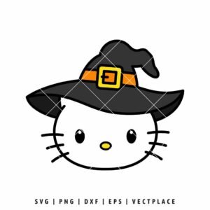 Hello Kitty Witch Halloween SVG