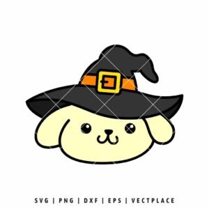 Pompompurin Witch Halloween SVG