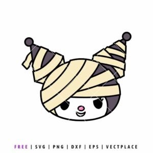 FREE Kuromi Mummy Halloween SVG