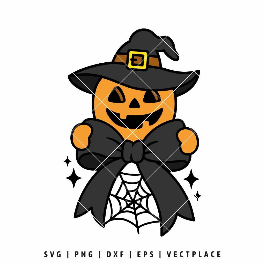 Pumpkin Coquette Halloween SVG