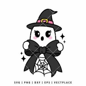 Ghost Witch Coquette Halloween SVG