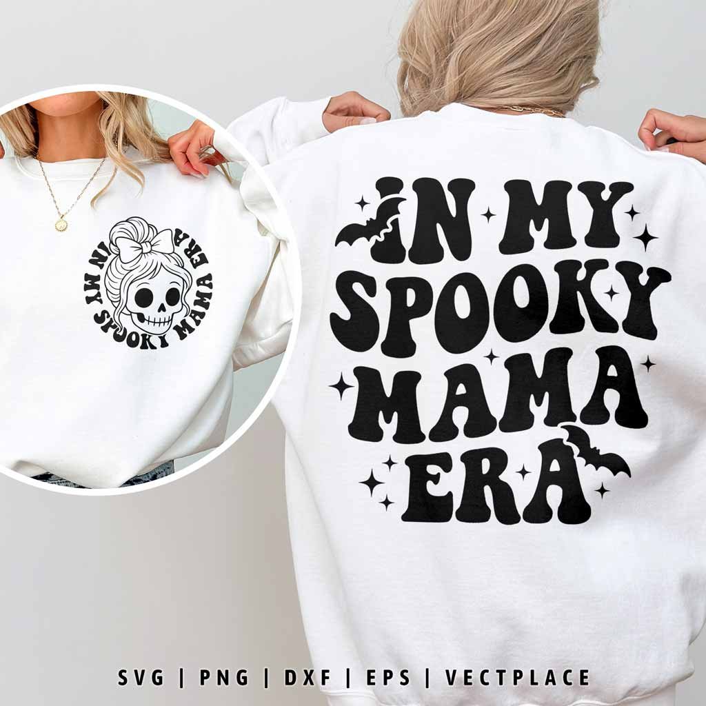 In My Spooky Mama Era SVG Halloween T-Shirt Design