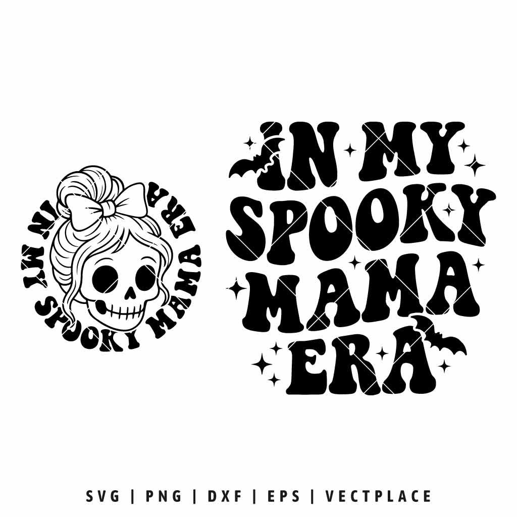 In My Spooky Mama Era SVG Halloween T-Shirt Design - Image 2