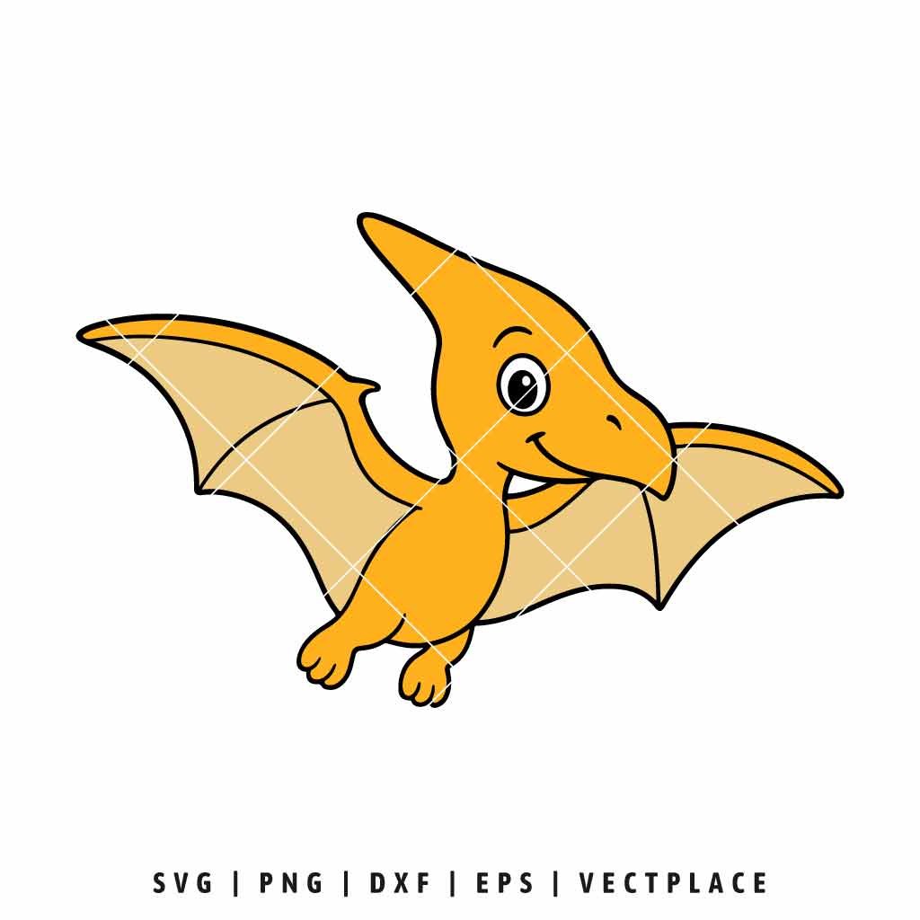 Cute Pterodactyl Dinosaur SVG