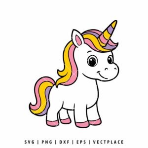 Cute Unicorn SVG PNG | Cut File for Cricut & Silhouette