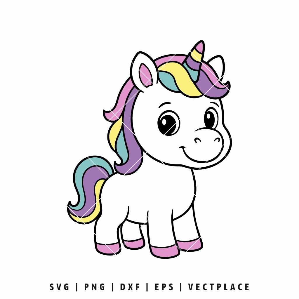 Cute Baby Unicorn SVG