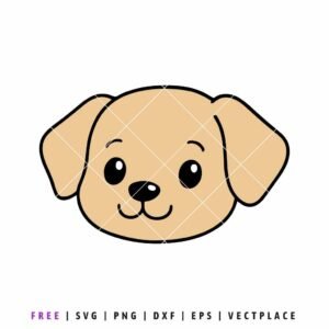 FREE Cute Puppy Face SVG