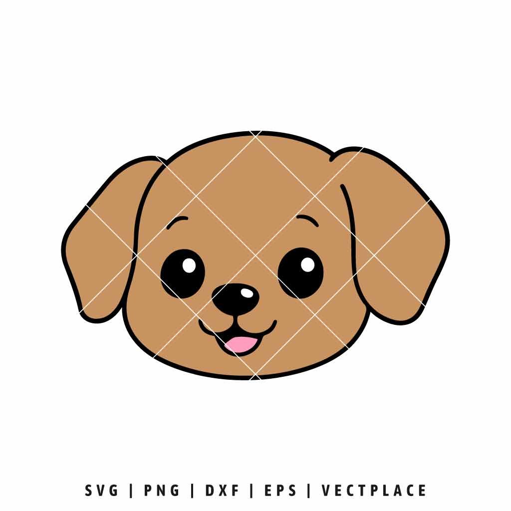 Cute Puppy Face SVG