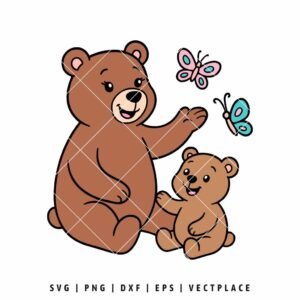 Mama Bear and Baby SVG PNG | Cut File for Cricut & Silhouette