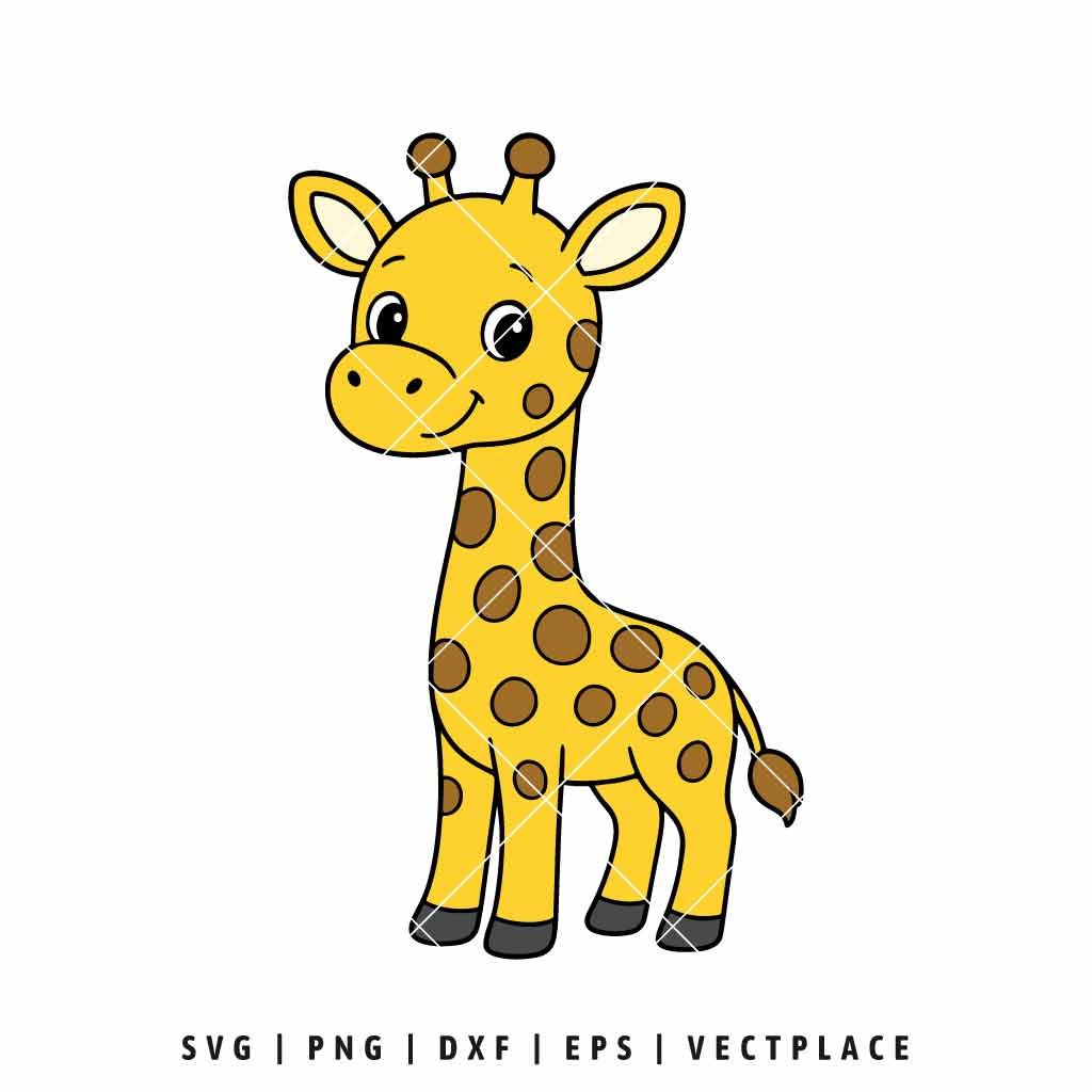 Cute Giraffe SVG Safari Animal Design