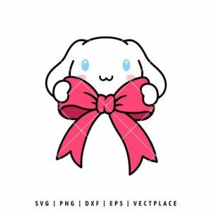 Cinnamoroll Coquette Bow SVG