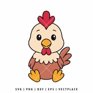 Cute Rooster SVG PNG | Animal Farm Clipart for Cricut & Silhouette