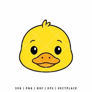 Cute Duck Face SVG PNG | Animal Farm Clipart for Cricut & Silhouette