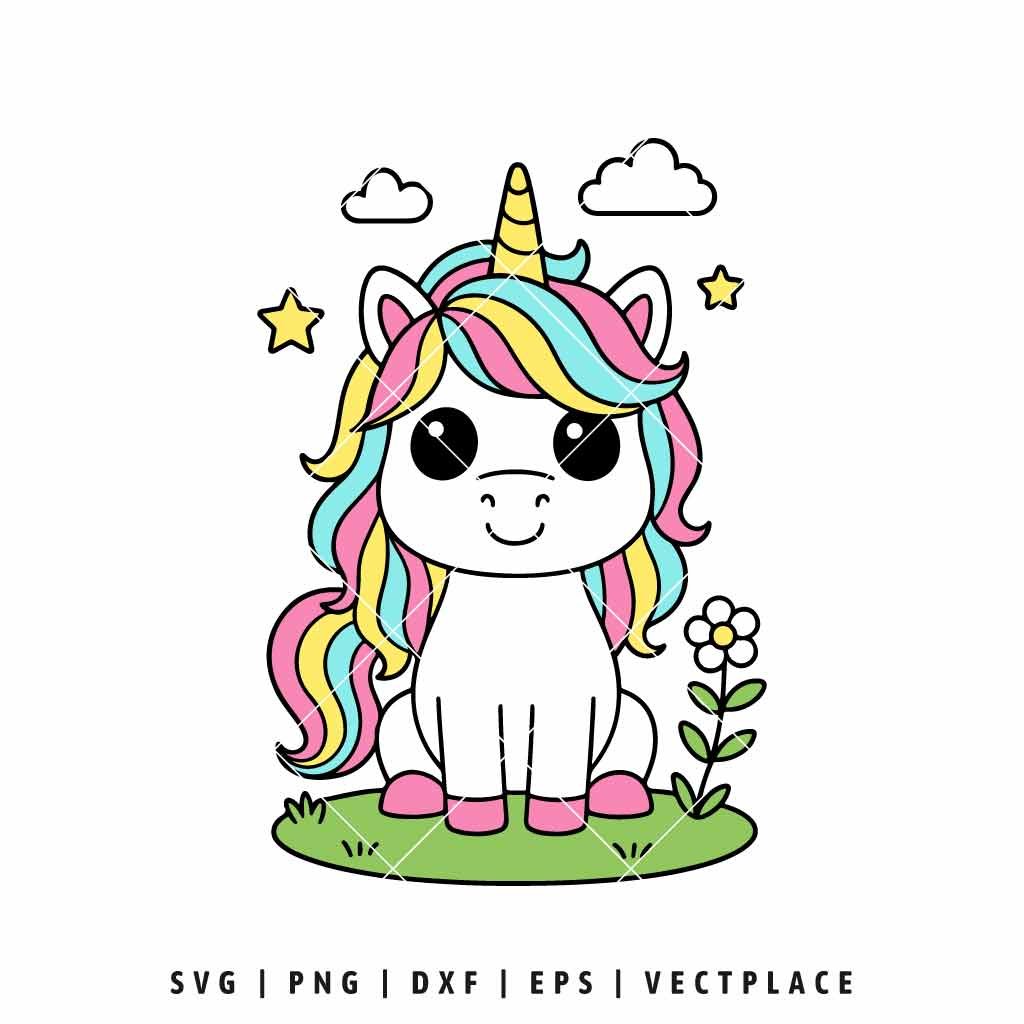 Cute Unicorn SVG