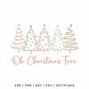 Oh Christmas Tree SVG PNG | Minimalist Christmas Tree Design for Cricut and Silhouette
