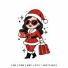 Cute Santa Girl SVG | Fashion Christmas Clipart for Cricut & Silhouette
