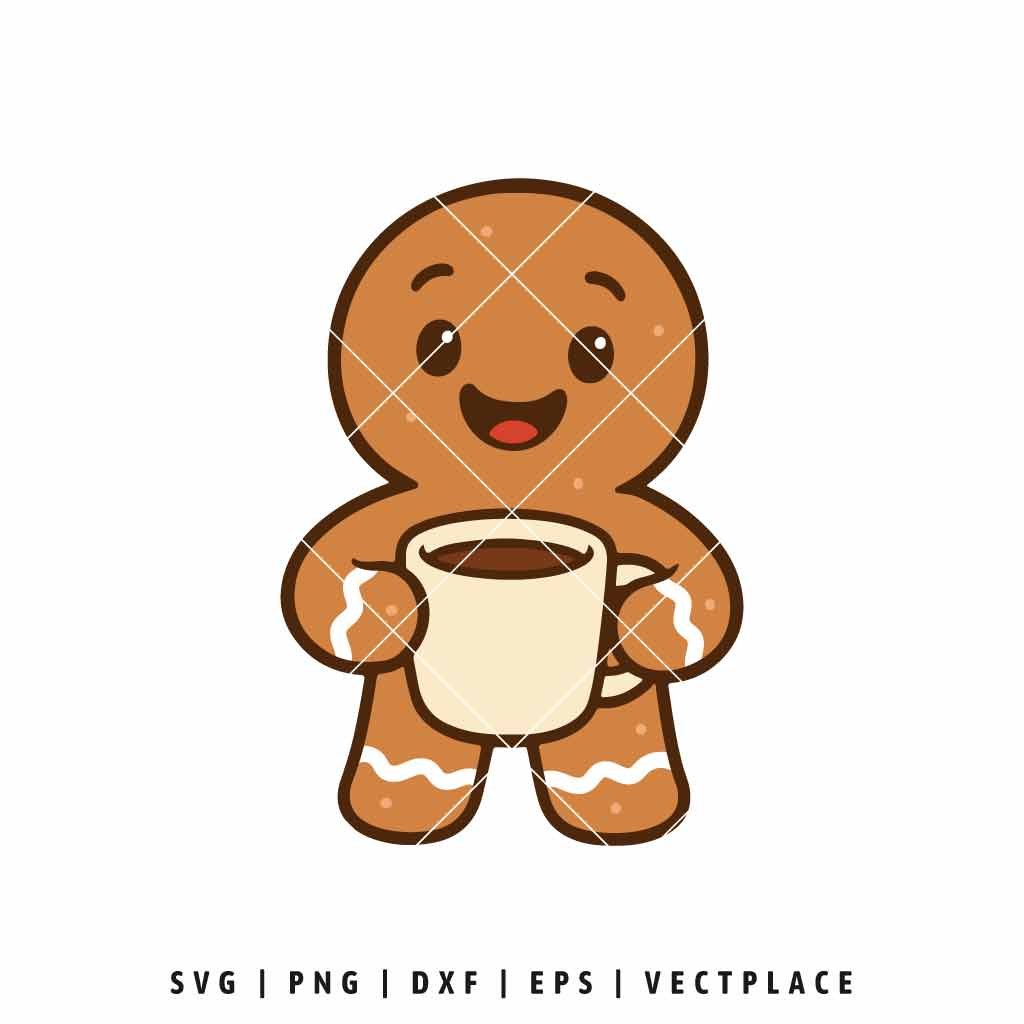 Gingerbread Man Cookie SVG Christmas Design
