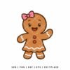 Gingerbread Woman Cookie SVG PNG | Christmas Cut File for Cricut & Silhouette