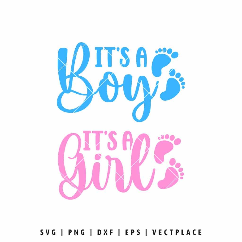 It’s a Boy It’s a Girl SVG Gender Reveal Design