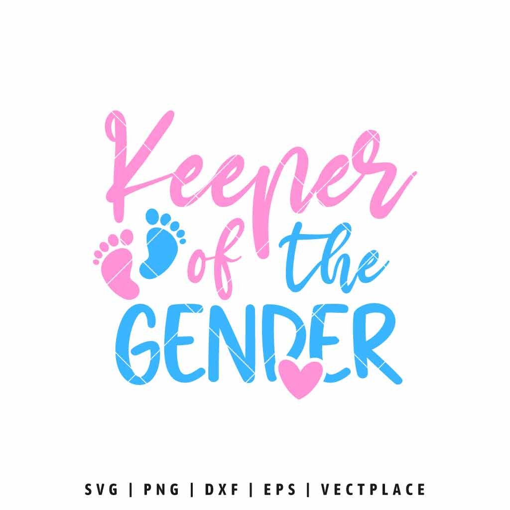 Keeper of the Gender SVG Baby Gender Reveal Design