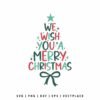 We Wish You a Merry Christmas SVG PNG | Christmas Tree Typography Clipart for Cricut & Silhouette