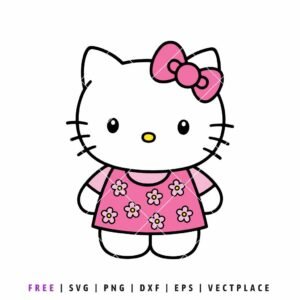 FREE Hello Kitty Flowers SVG