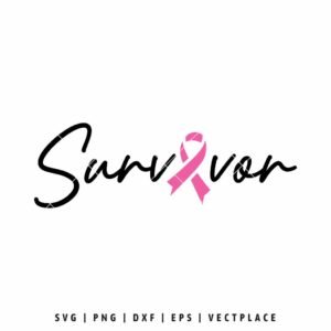 Survivor Pink Ribbon SVG