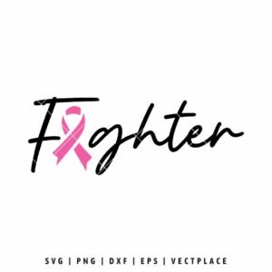 Fighter Pink Ribbon SVG