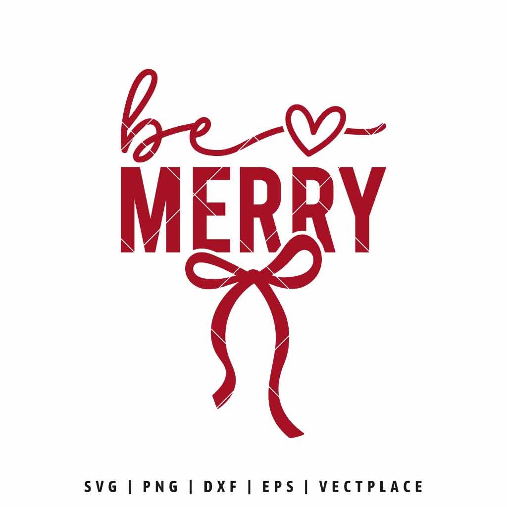 Be Merry Christmas Quote SVG