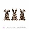 Free leopard print Easter bunny SVG cut file for Cricut and Silhouette crafts