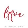 Love script SVG with bow, romantic Valentine’s Day lettering design for Cricut and crafts