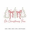 Oh Christmas Tree SVG PNG | Christmas Trees with Bows Clipart for Cricut and Silhouette