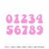 Free numbers SVG set 0–9 with rounded font, digital number cut files for Cricut and Silhouette crafts