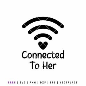 Black Wi-Fi signal icon with a heart at the base and the text
